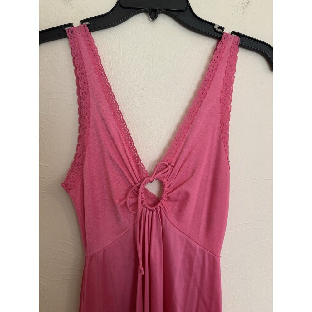 Vintage Vanity Fair Pink Peignoir Set Nightgown and Robe 2 Piece Small Zip Front - Picture 7 of 10